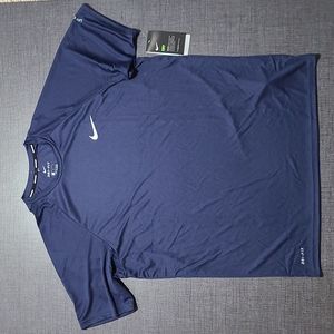 Nike Essential Short Sleeve Swim Hydro Rash Guard - Blue